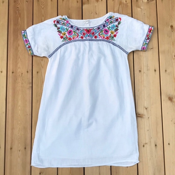 Beach lunch lounge collection white floral  dress size M - Picture 2 of 5